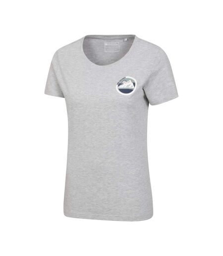 Womens/ladies Lake District Tree Ring Organic T-shirt Grey Mountain Warehouse