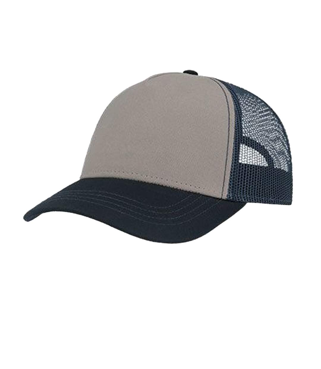 Casquette Trucker Rapper Gris Bleu Marine Atlantis Headwear-2