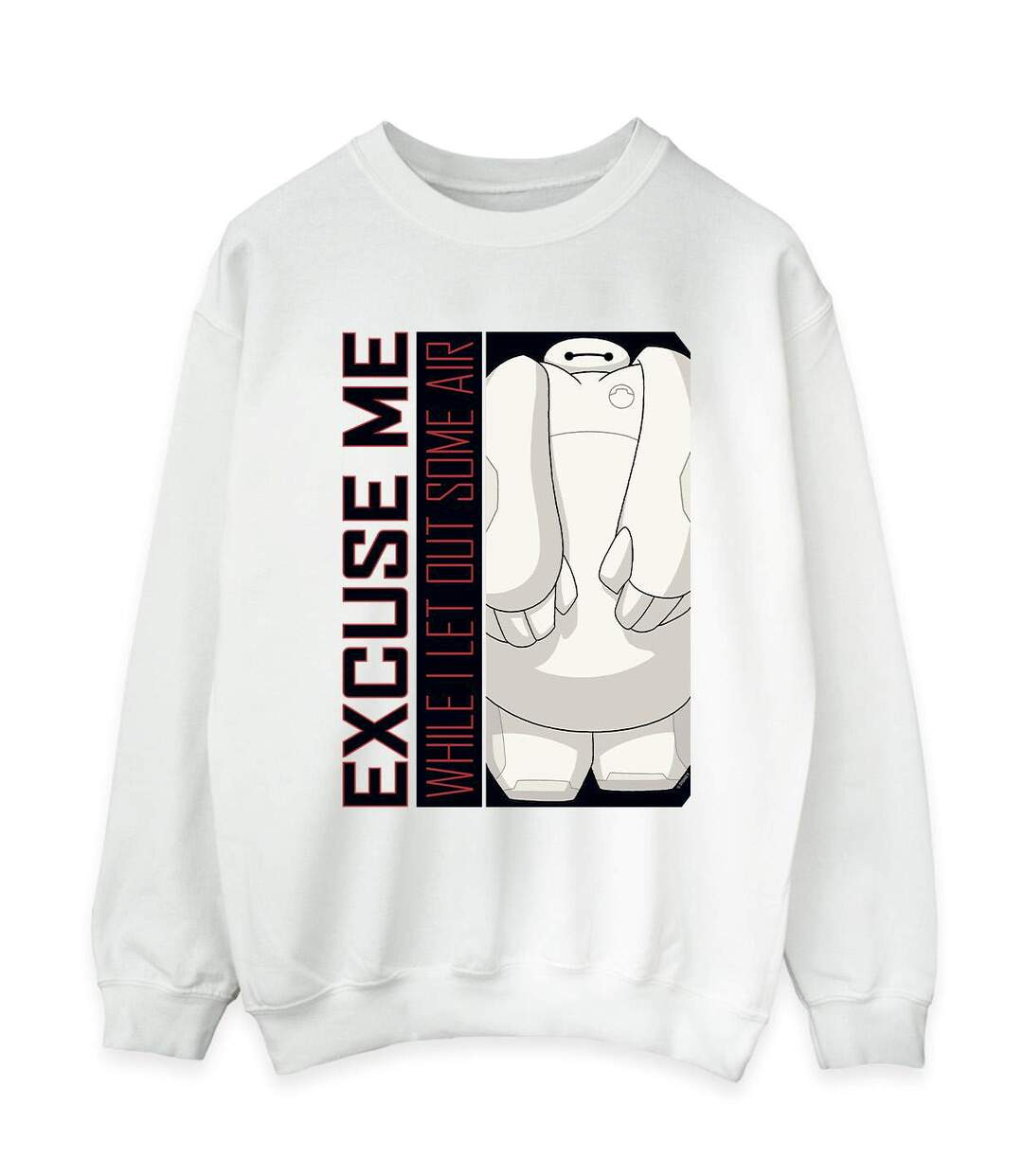 Disney - Sweat BIG HERO BAYMAX EXCUSE ME SOME AIR - Femme (Blanc) - UTBI11666-1