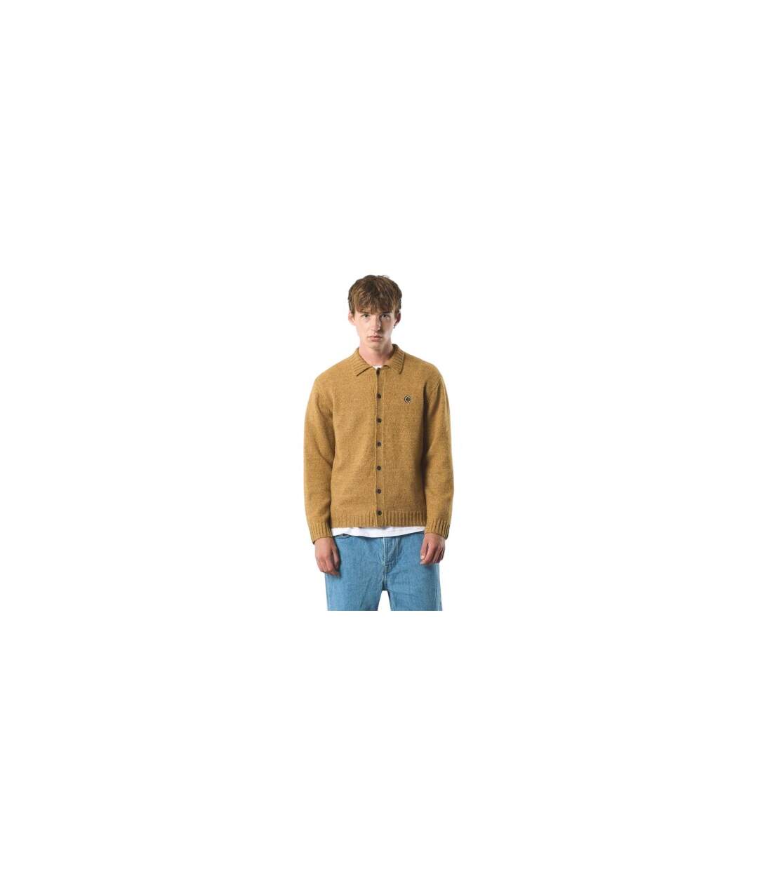 Cardigan Whittaker Homme Marron Clair Pretty Green-1