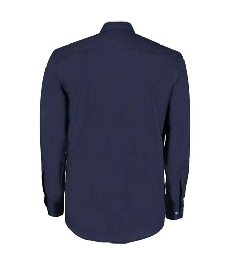 Chemise Manches Longues Commerce Homme Bleu Marine Foncé Kustom Kit
