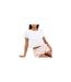 Ensemble De Pyjama Court Motif/style À Rayures Weekend Mode Femme Blanc Corail Brave Soul-1