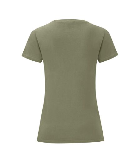 Fruit Of The Loom Womens/Ladies Iconic T-Shirt (Classic Olive Green)
