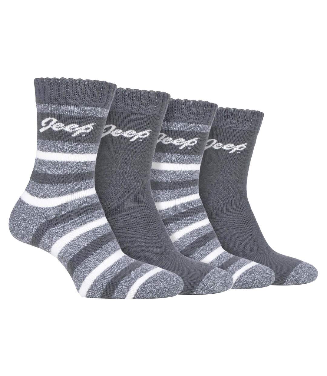 Paquet de 4 chaussettes chaudes doublées de polaire pour bottes thermiques-3