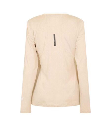 Womens/ladies Movement Long-sleeved T-shirt Beige Castore