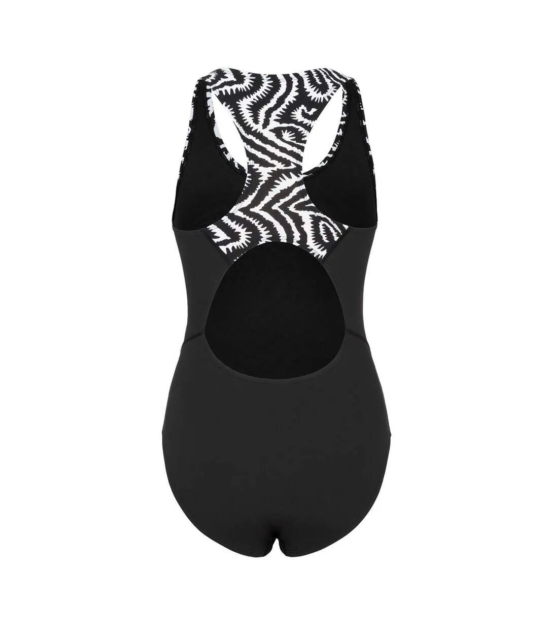 Maillot De Bain 1 Pièce Motif/style À Motifs Femme Noir Slazenger-2