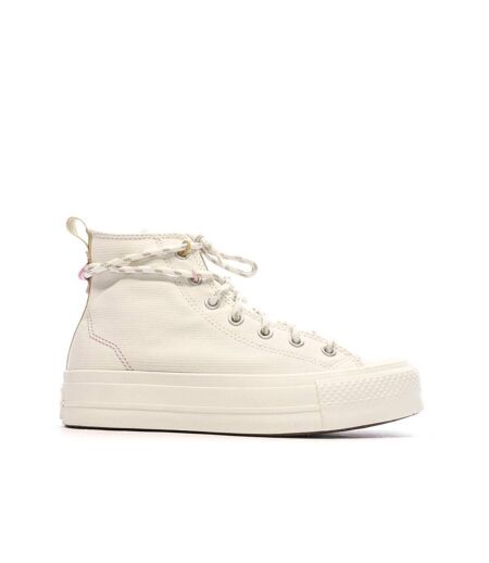 Baskets ecru femme converse s all star lift platform jacquard