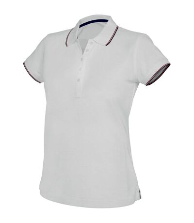 Kariban Womens/Ladies Contrast Short Sleeve Polo Shirt (White) - UTRW4218