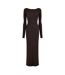 Robe Longue Maxi Femme Marron WRSTBHVR-1