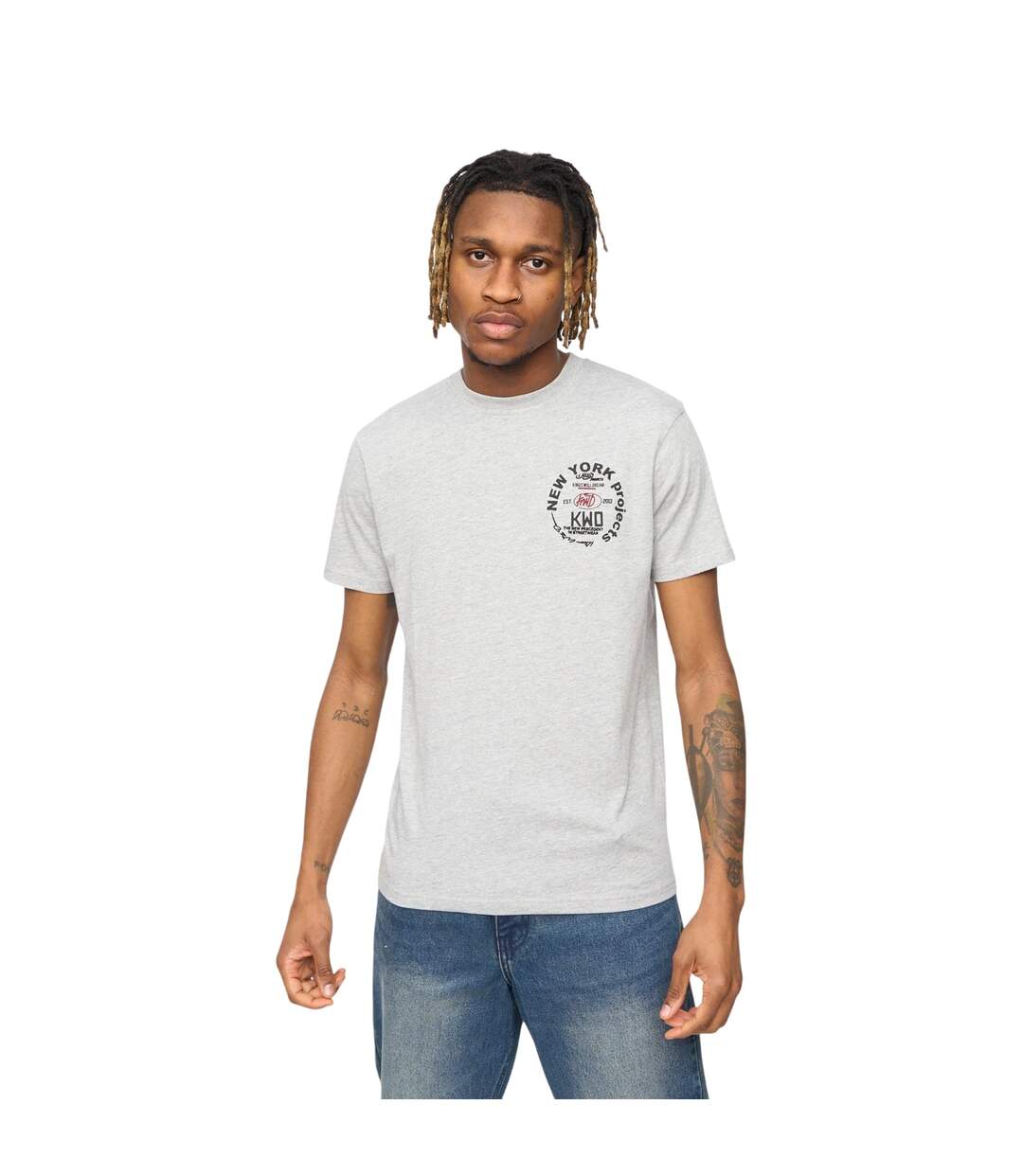T-shirt Mobalot Homme Gris Chiné Kings Will Dream-2