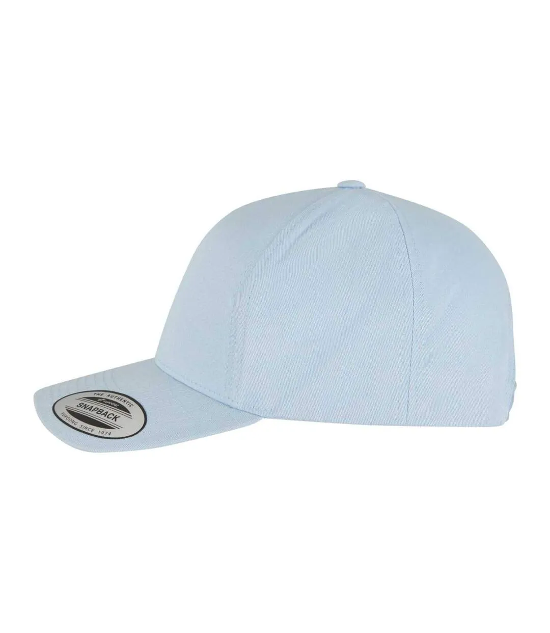 Casquette De Baseball Motif/style 5 Panneaux Classic Bleu Clair Flexfit-3