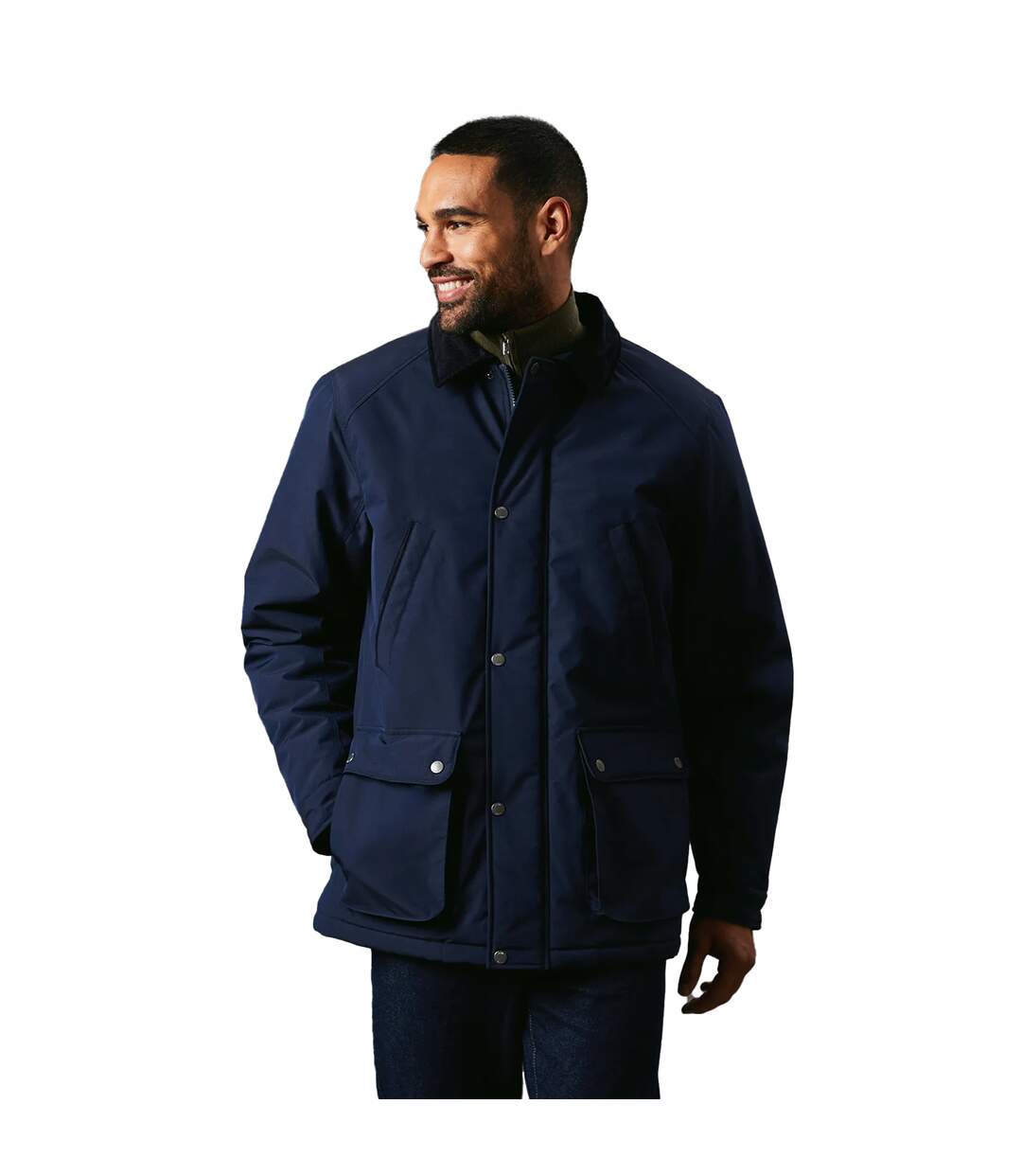 Mens walking padded jacket navy Maine