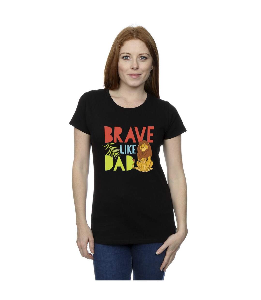 Disney - T-shirt THE LION KING BRAVE LIKE DAD - Femme (Noir) - UTBI25353-2