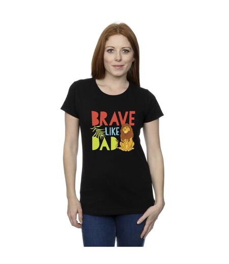 Disney - T-shirt THE LION KING BRAVE LIKE DAD - Femme (Noir) - UTBI25353