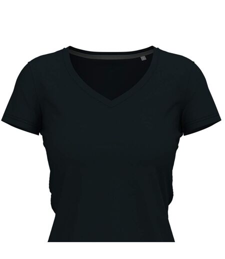 Womens/ladies Claire V Neck T-shirt Midnight Blue Stedman