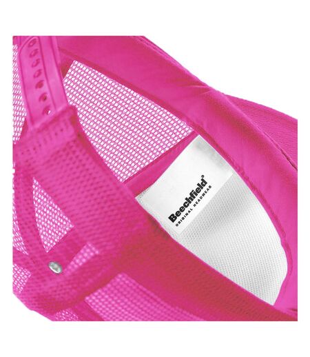 Casquette Camionneur Vintage Enfant Unisexe Fuchsia Blanc Beechfield