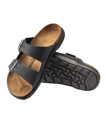 Womens/ladies Arizona Leather Sandals Black Birkenstock