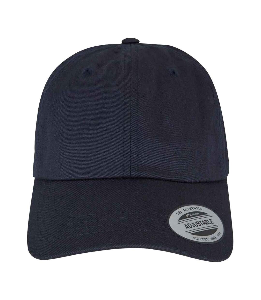 Casquette à profil bas adulte bleu marine foncé Flexfit-1