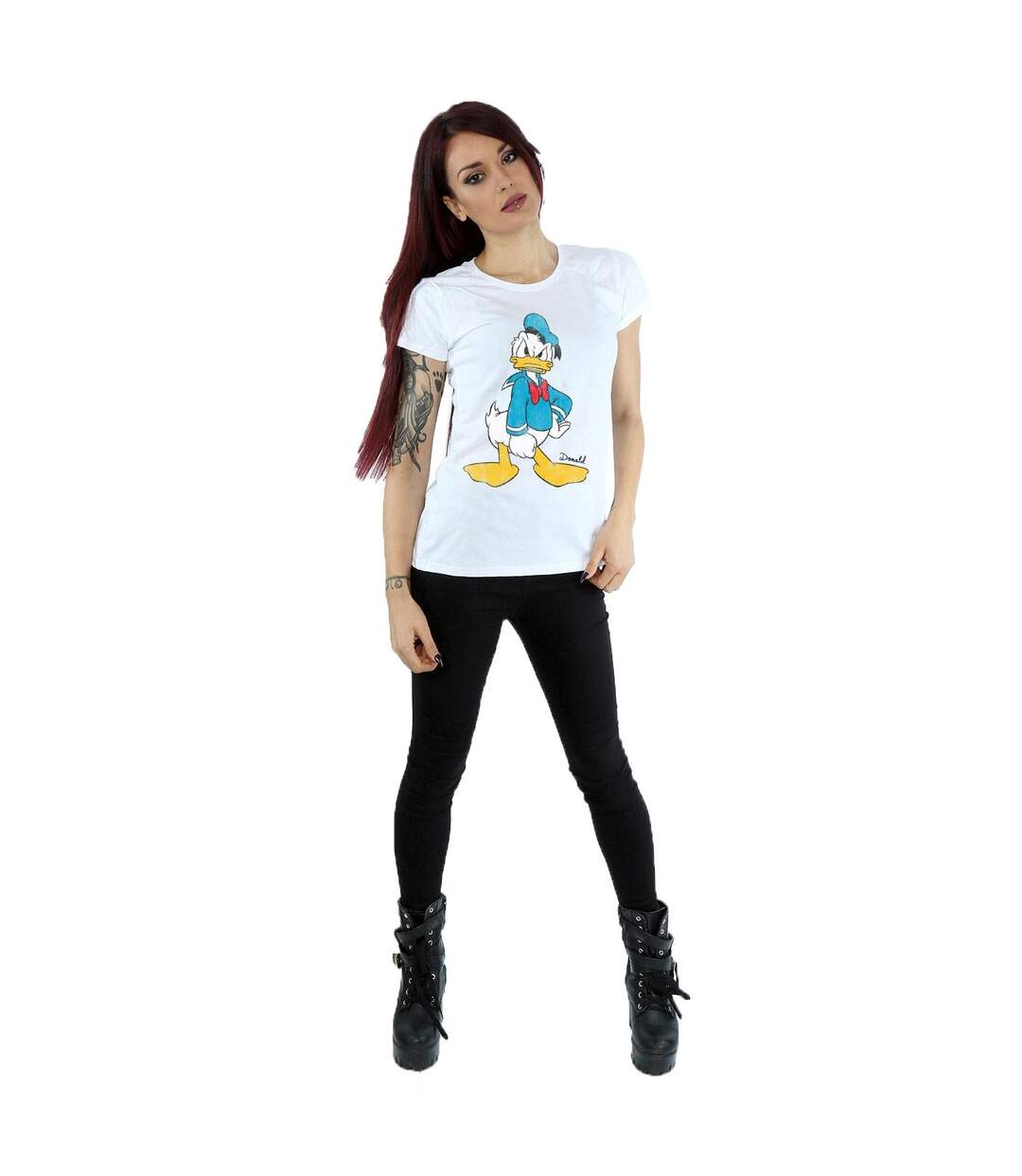Disney T-shirt en coton Donald Duck en colère - Femmes/Ladies (Blanc) - UTBI31108-4