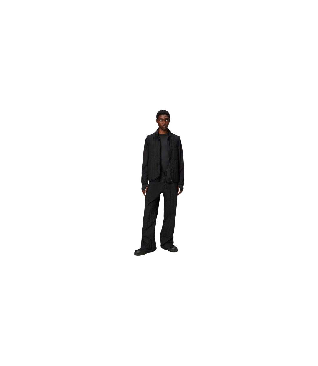 Doudoune Sans Manches Motif/style Matelassé Banja Liner Homme Noir Rains-1