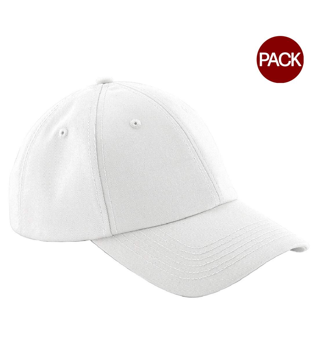 Lot de 2  casquettes adulte blanc Beechfield-1