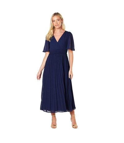 Robe mi-longue femme bleu marine Dorothy Perkins