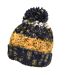 Bonnet Corkscrew Femme Bleu Marine Jaune Beechfield-4