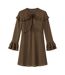 Womens/ladies Ruffled Mini Dress Brown I Saw It First-1
