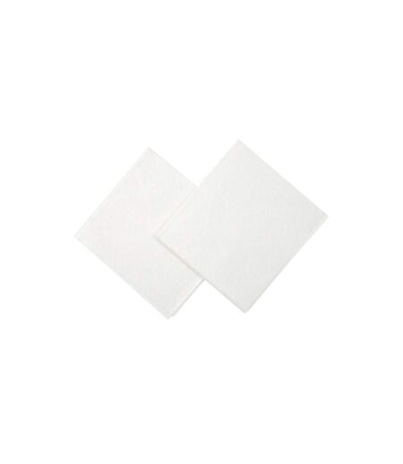 Lot de 2 Lingettes Fibre de Bambou 40cm Blanc