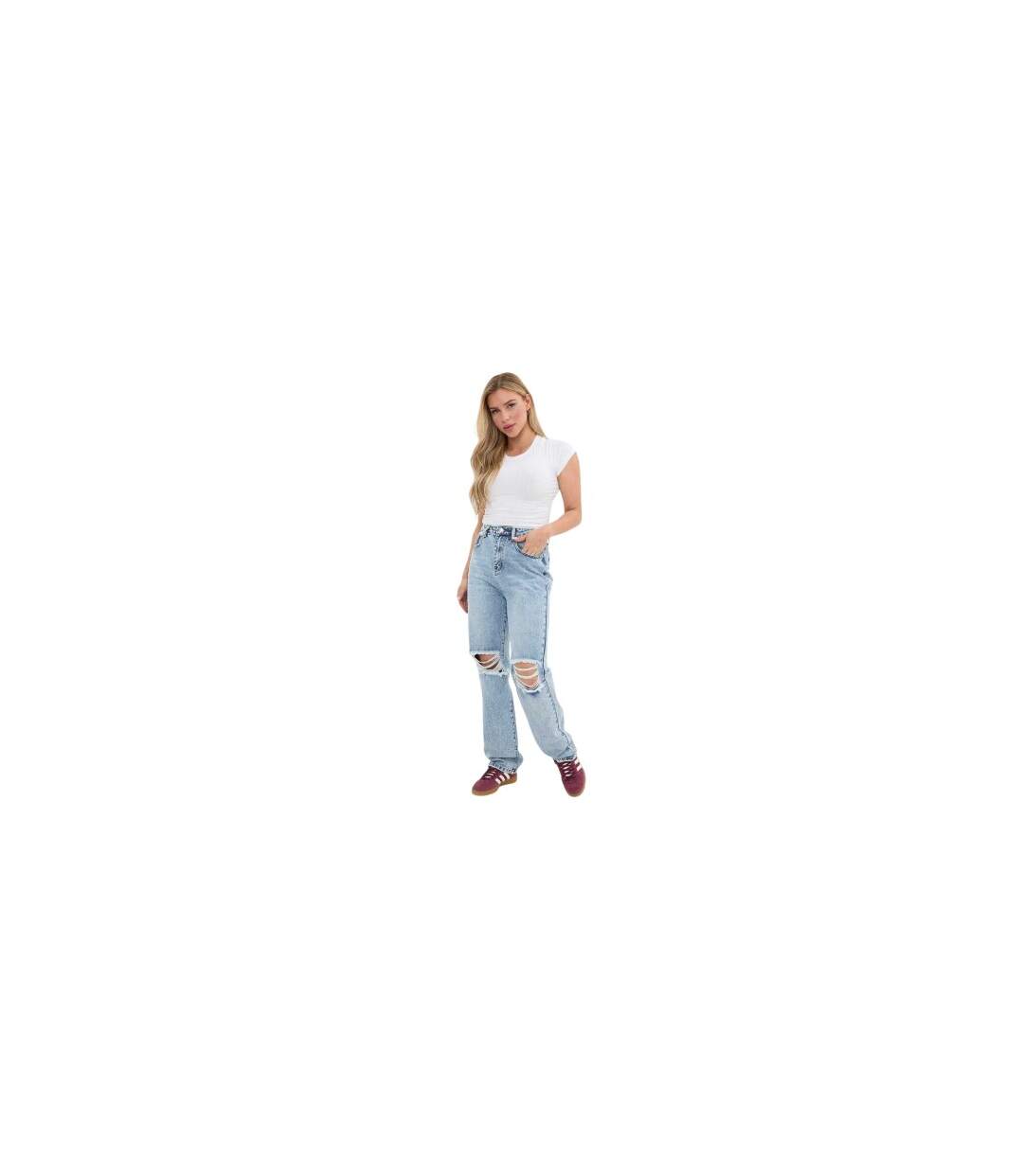 Womens/ladies Mom Jeans Light Blue I Saw It First-1