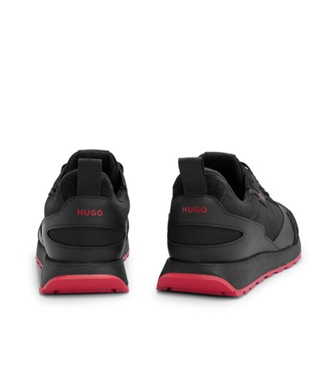 Baskets Icelin Homme Noir Rouge Hugo
