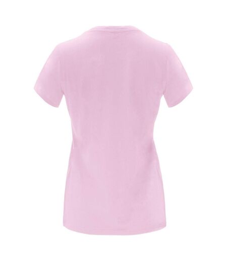Womens/ladies Capri Short-sleeved T-shirt Light Pink Roly