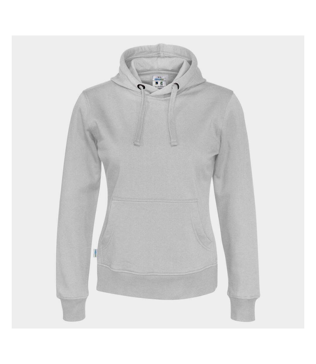 Sweat à capuche femme blanc Cottover