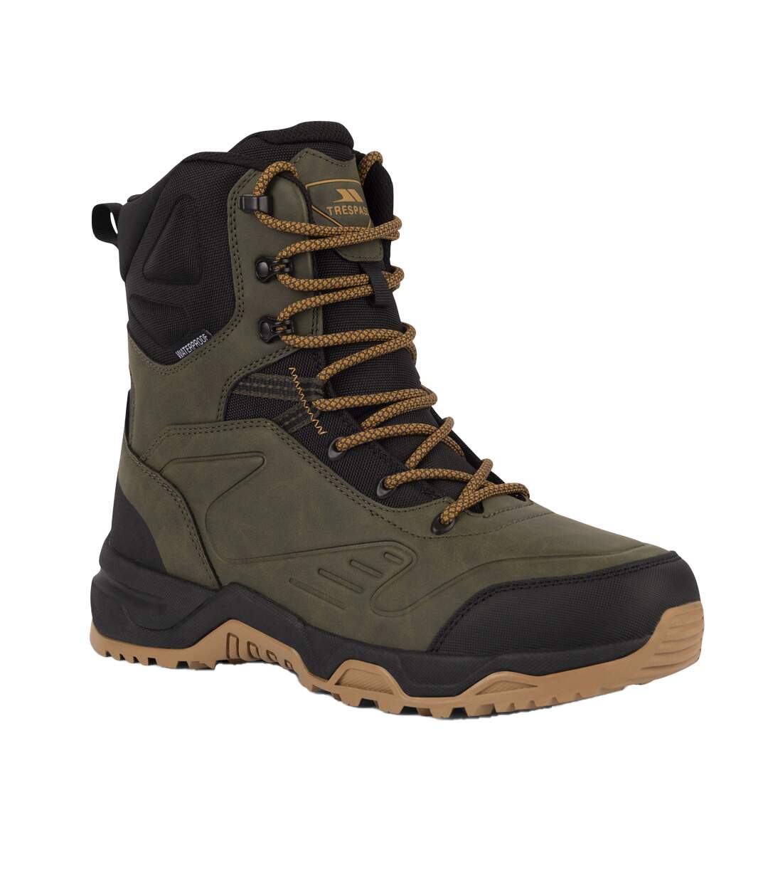Mens Serge Snow Boots Khaki Green Trespass-1