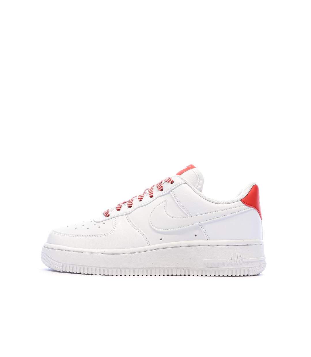 Baskets blanches/rouge mixte nike air force 1 07-1
