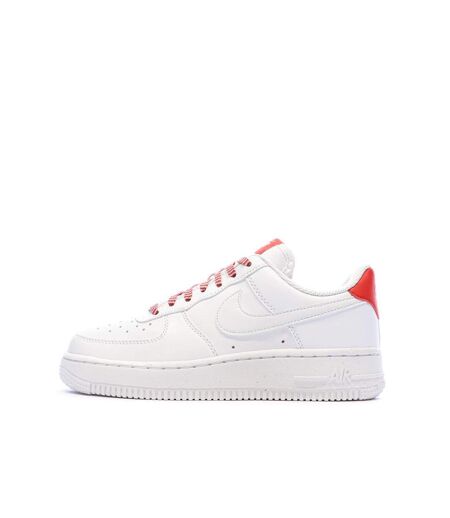 Baskets blanches/rouge mixte nike air force 1 07