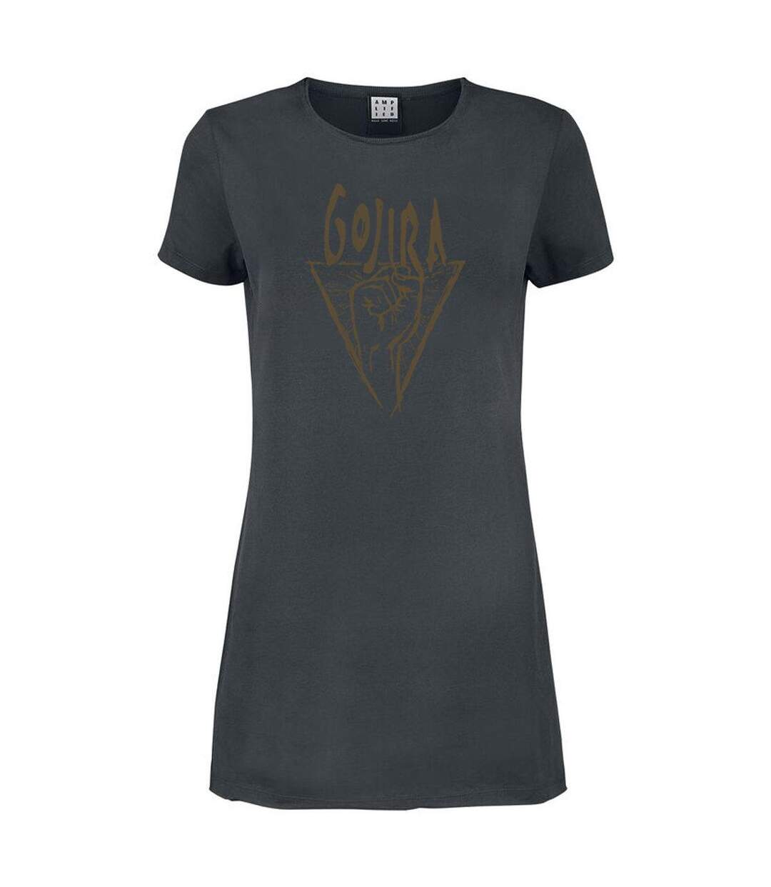 Womens/ladies power glove gojira t-shirt charcoal Amplified