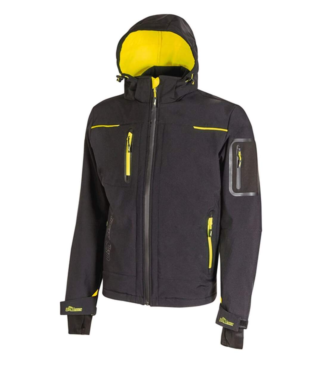 Veste softshell manches longues - Femme - UPFU187L - noir et jaune