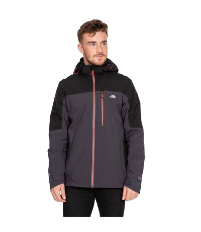 Trespass Mens Tappin Hooded Waterproof Jacket (Dark Grey) - UTTP4745