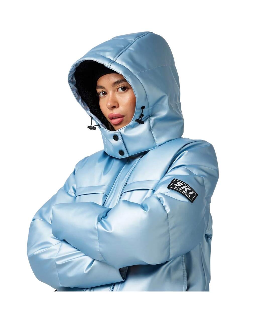 Blouson De Ski Femme Bleu Métallisé Jack Wills-4
