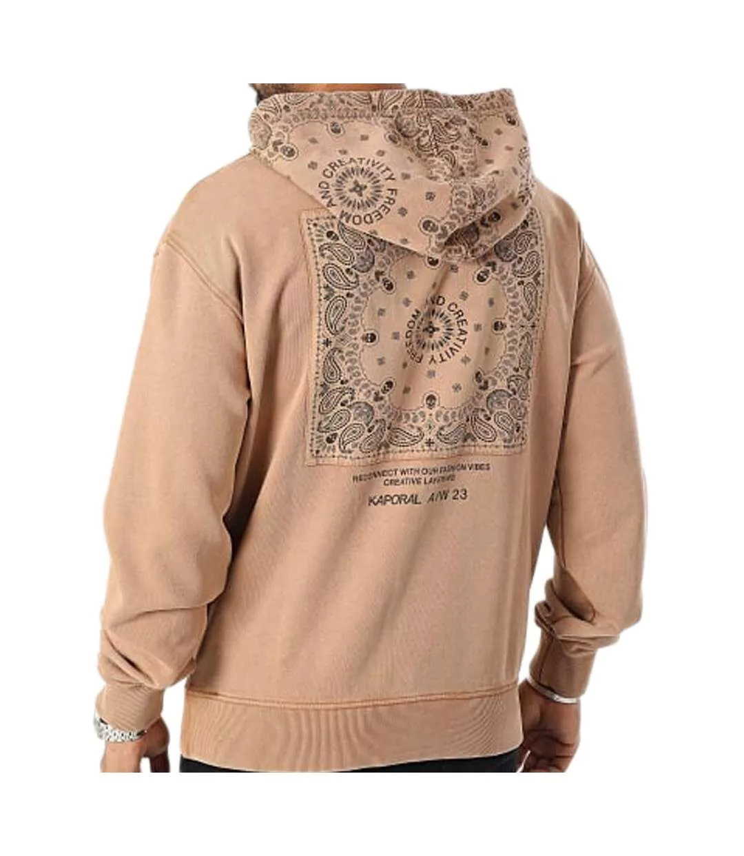 Sweat marron homme kaporal rohan-2