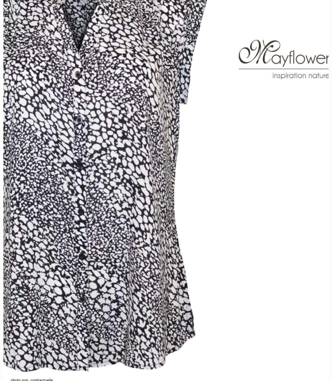 Chemisier sans manches MAYFLOWER N1132A : le top en viscose fluide pour un été frais et élégant-4