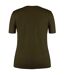 Womens/ladies Lips Cotton T-shirt Khaki Green Biba-2