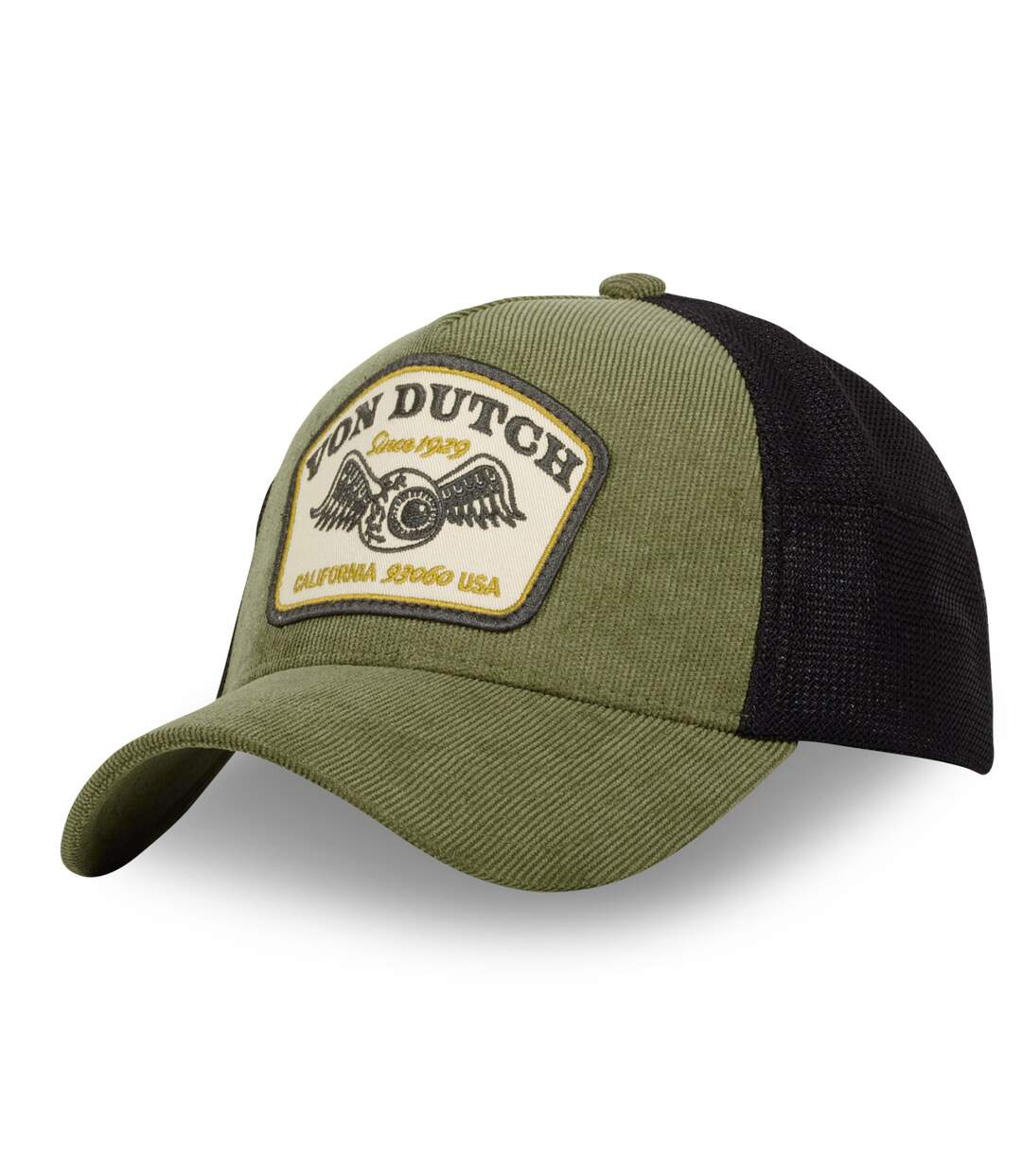 Casquettes homme trucker avec filet en velours côtelé Von Dutch Vondutch-1