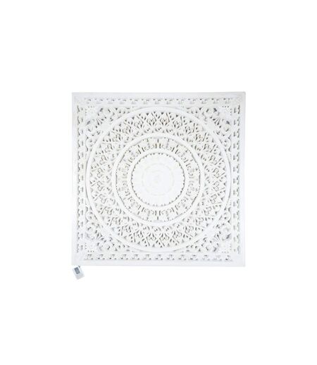 Décoration Murale en Bois Moulure 80cm Blanc