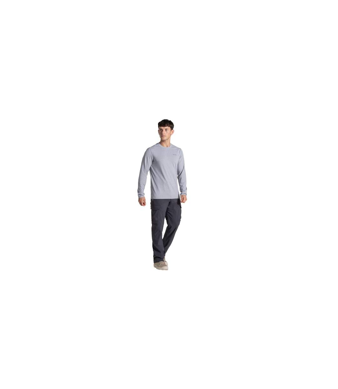Mens Abel Nosilife Long-sleeved T-shirt Soft Grey Marl Craghoppers-1