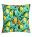 Orange blossom square outdoor cushion cover one size multicoloured Evans Lichfield-1