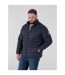 D555 Doudoune Unie À Col Montant Grande Taille Rowland Homme Bleu Marine Duke-4