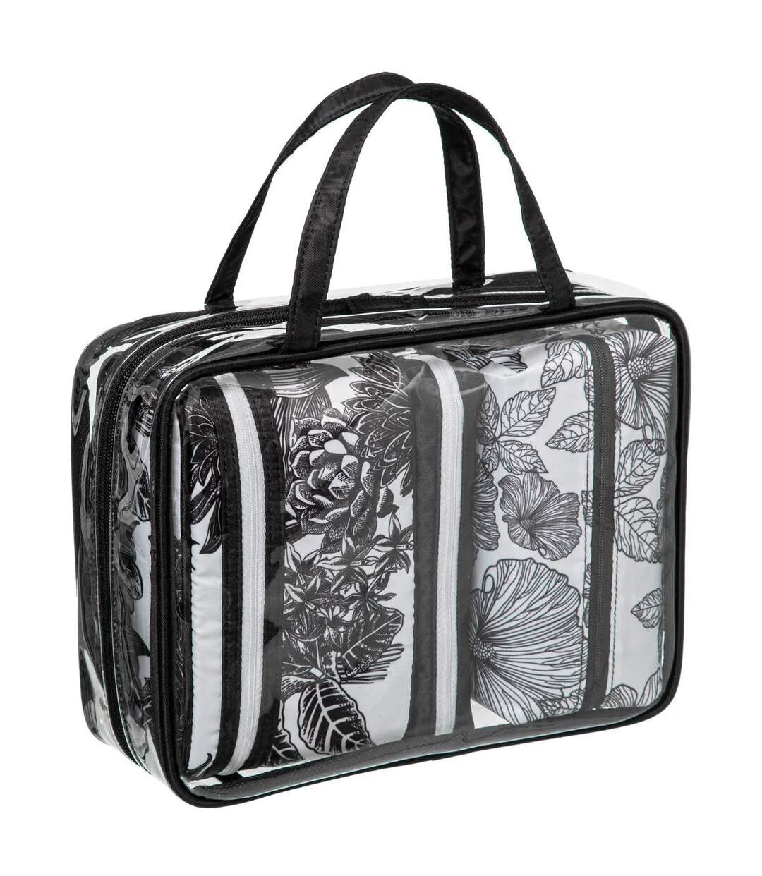 Trousse de Toilette Blackflora 27cm Noir & Blanc-1