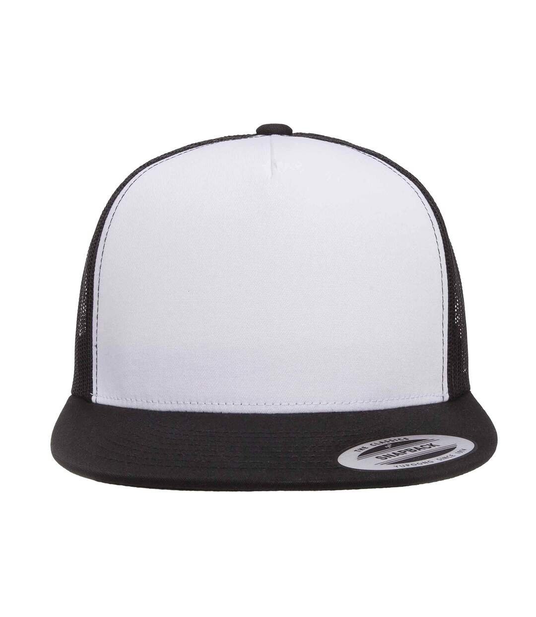 Casquette Trucker Classic Blanc Noir Yupoong-4